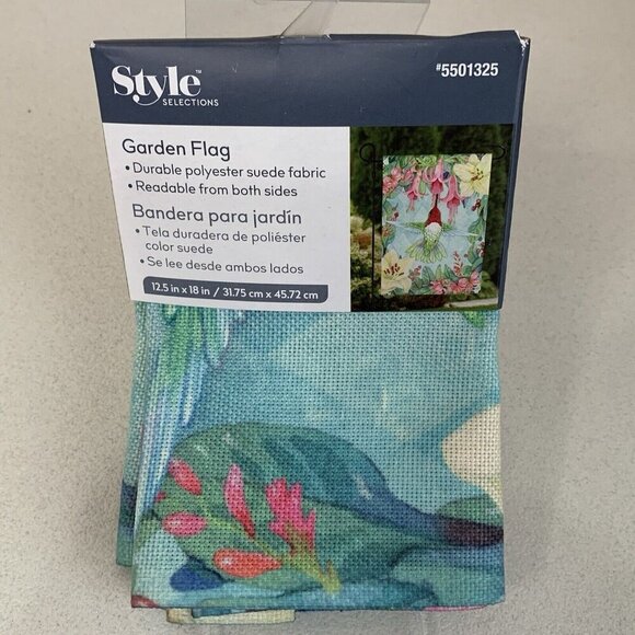 Hummingbird Garden Flag NEW In Package 12x18 Double‎ Sided Yard Decoration - Picture 3 of 6